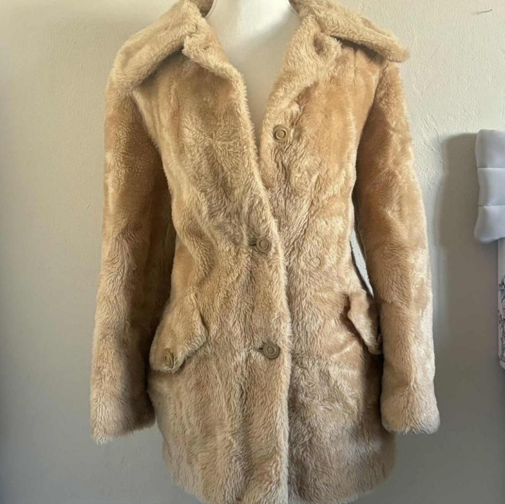 Beige Faux Fur Coat